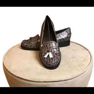 NEW TALBOTS Shadow Grey color…GORGEOUS with leather tassel detail size 10